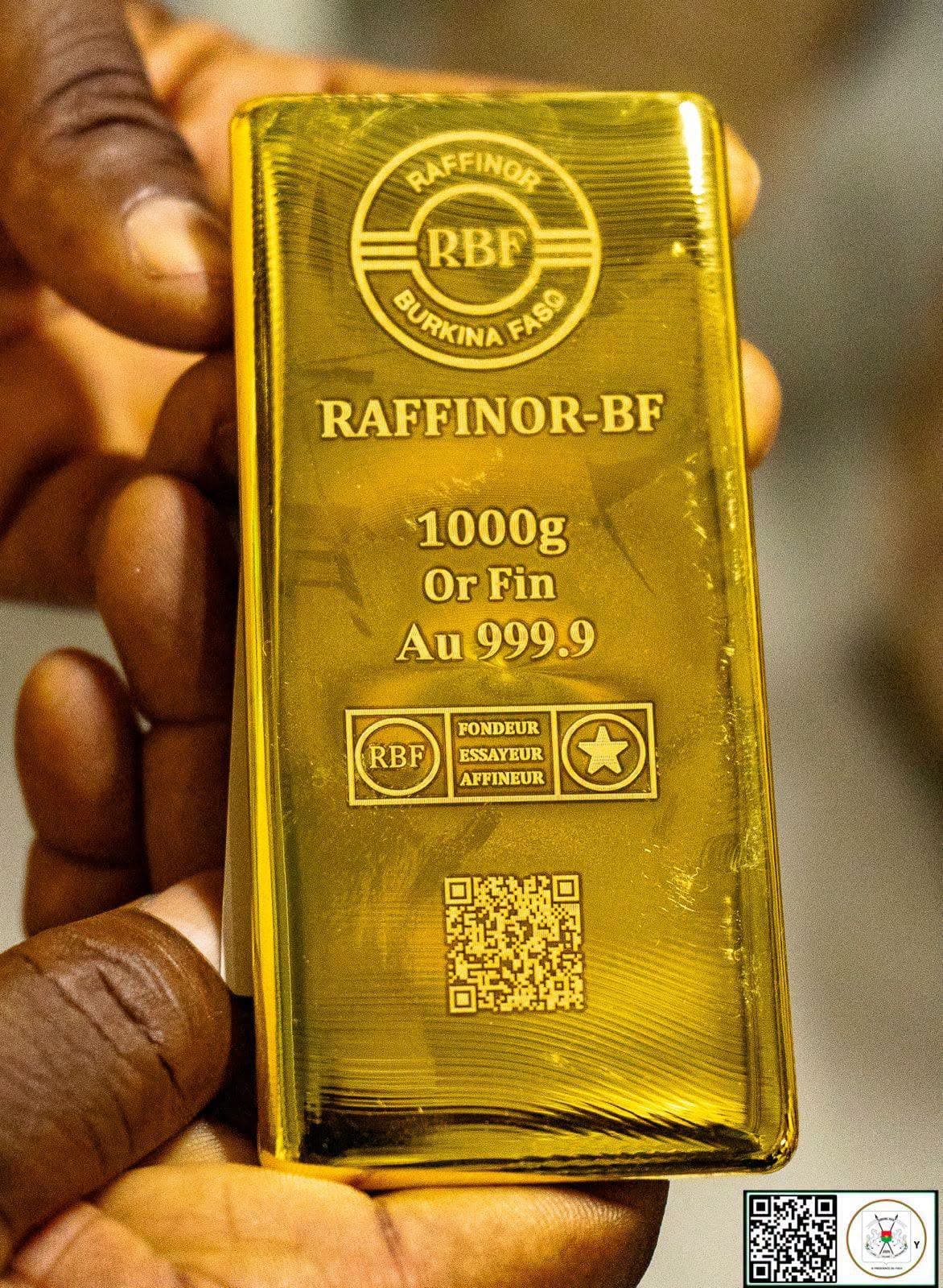 Lingot d'or RAFFINOR-BF 1000g Au 999.9